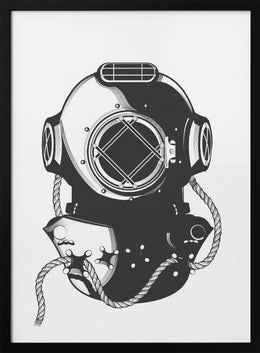 Vintage Diver - Nicholas Framed Art | Home or Office Art