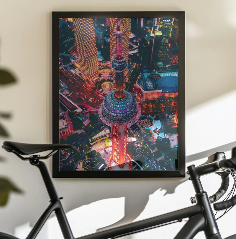 Oriental Pearl Tower Framed Art Carmine Chiriacò | Home or Office Art