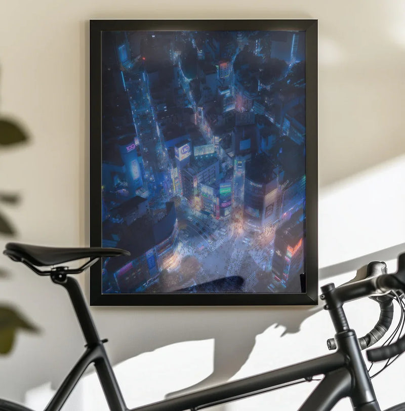 Flying Shibuya Framed Art Javier de la Torre | Home or Office Art