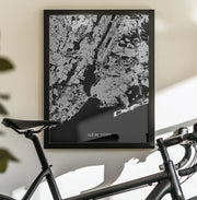 map_new york_002_black Framed Art Pictufy Studio II | Home or Office Art