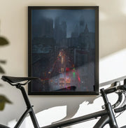 Raining China Town Framed Art Javier de la Torre | Home or Office Art