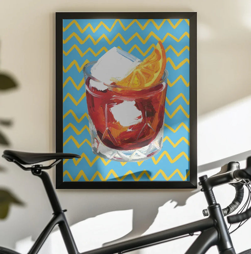 Negroni Blue - Alice Straker Framed Art | Home or Office Art