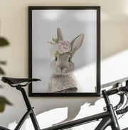 Floral Bunny Framed Art Lola Peacock | Home or Office Art