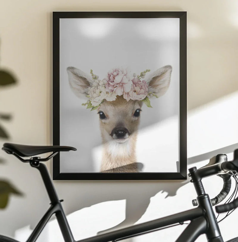 Floral Baby Deer Framed Art Lola Peacock | Home or Office Art