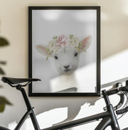 Floral Baby Sheep Framed Art Lola Peacock | Home or Office Art