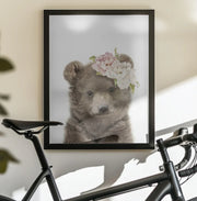 Floral Baby Bear Framed Art Lola Peacock | Home or Office Art