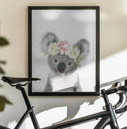 Floral Baby Koala Framed Art Lola Peacock | Home or Office Art