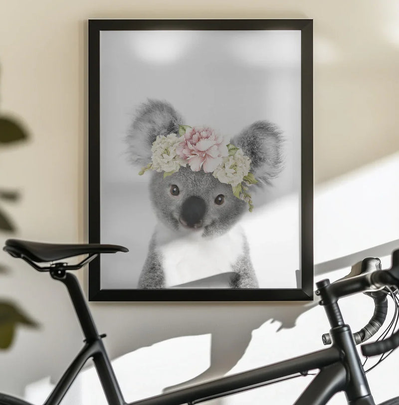 Floral Baby Koala Framed Art Lola Peacock | Home or Office Art