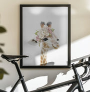 Floral Baby Giraffe Framed Art Lola Peacock | Home or Office Art