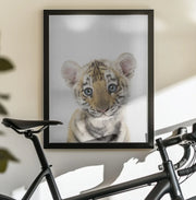 Peekaboo Baby Tiger Framed Art Lola Peacock | Home or Office Art