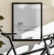 Quote Gin Question - Orara Studio Framed Art | Home or Office Art