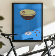 Espresso Martini Blue - Alice Straker Framed Art | Home or Office Art