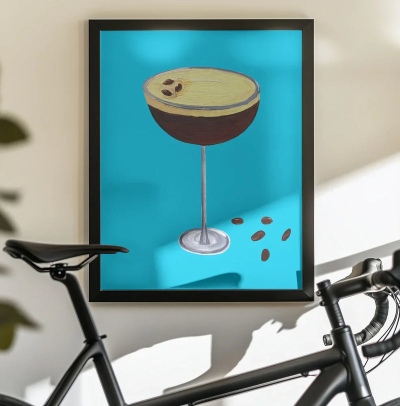 Espresso Martini Sky Blue - Alice Straker Framed Art | Home or Office Art