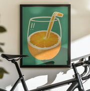 Vibrant Orange Cleverly Illustrated - Little Dean Framed Art | Home or Office Art