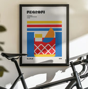 Negroni Bauhaus Cocktail - Retrodrome Framed Art | Home or Office Art