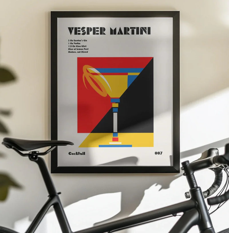 Vesper Martini Bauhaus Cocktail - Retrodrome Framed Art | Home or Office Art