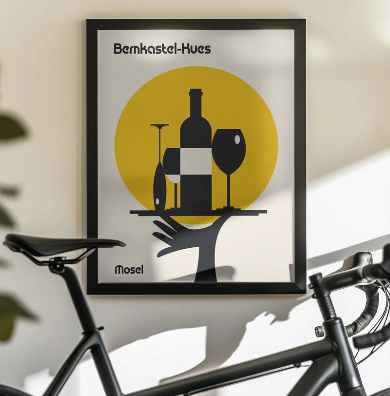 Mosel Wine Minimalist Print - Retrodrome Framed Art | Home or Office Art