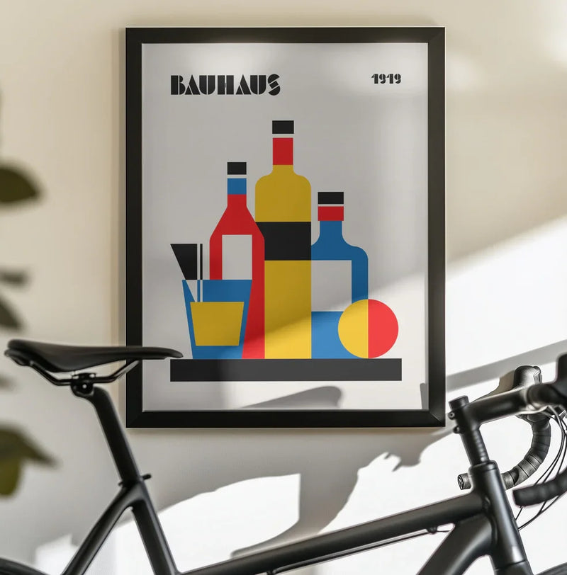Bauhaus Wine Print - Retrodrome Framed Art | Home or Office Art