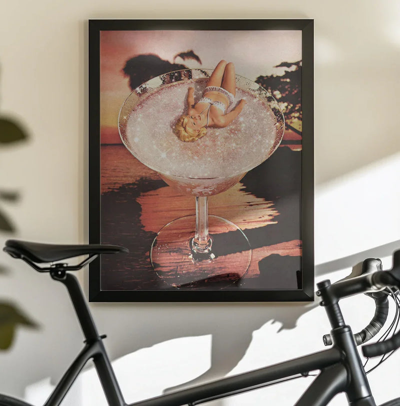 Glitter Pink Margarita - Vertigo Artography Framed Art | Home or Office Art