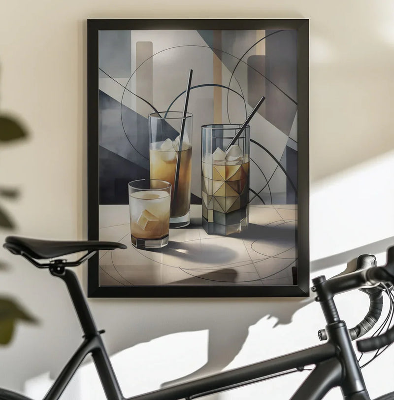 Cubist Cocktails - Miguel Bruzual Framed Art | Home or Office Art