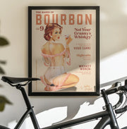 Babes of Bourbon Vol 9 Vintage Whiskey Pinup - The Whiskey Ginger Framed Art | Home or Office Art
