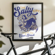 Salty Siren Cocktail Bar &amp; Clam Shack Mermaid - The Whiskey Ginger Framed Art | Home or Office Art