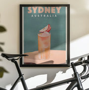 Sydney Australia Cocktail Bar Decor - The Whiskey Ginger Framed Art | Home or Office Art