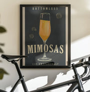 Bottomless Mimosas Art Deco Cocktail Bar Art - The Whiskey Ginger Framed Art | Home or Office Art