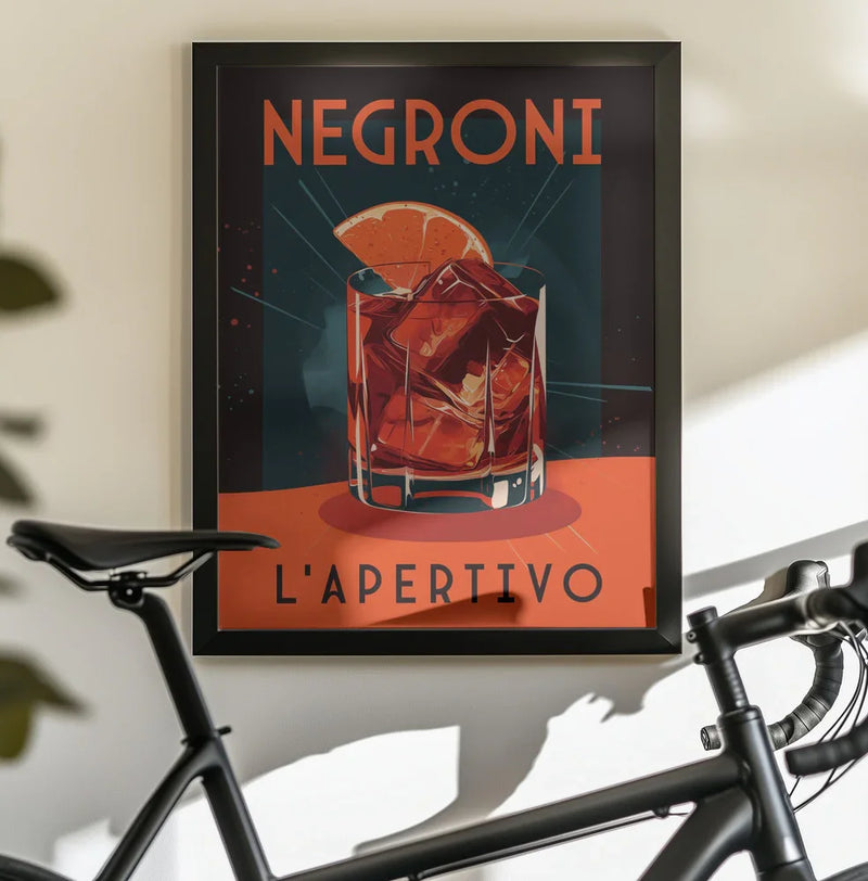 Negroni L' Apertivo - Andreas Magnusson Framed Art | Home or Office Art