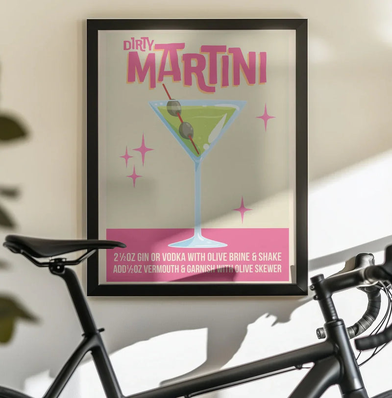 Dirty Martini Cocktail 01.png - WallChart Art Studio Framed Art | Home or Office Art