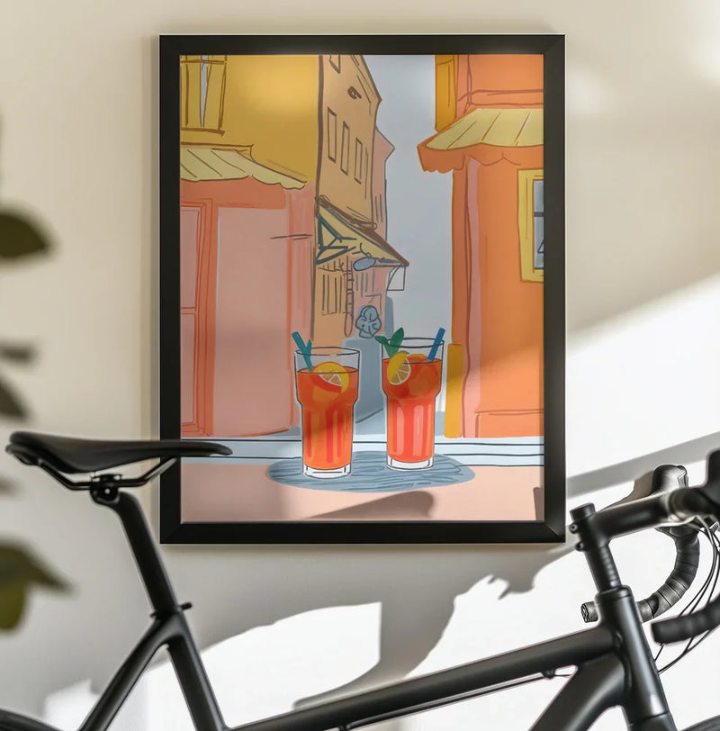 Two Aperols Please! - Uma Gokhale Framed Art | Home or Office Art