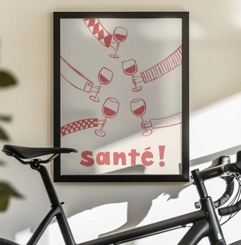 Santé! Wine Party with Friends - Rio Soléy Framed Art | Home or Office Art