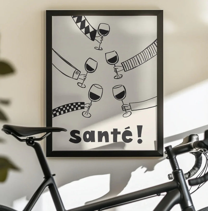 Santé Wine Party with Friends - Rio Soléy Framed Art | Home or Office Art