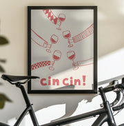 Cin cin! Wine Party with Friends - Rio Soléy Framed Art | Home or Office Art