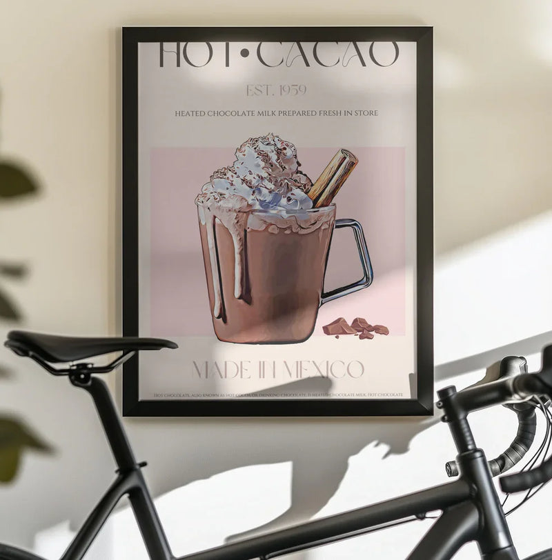 A Mug of Creamy Hot Cacao - Nazma Khokhar Framed Art | Home or Office Art