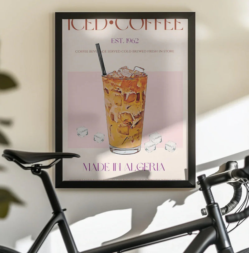 Refreshing Glass of Iced Coffee - Nazma Khokhar Framed Art | Home or Office Art