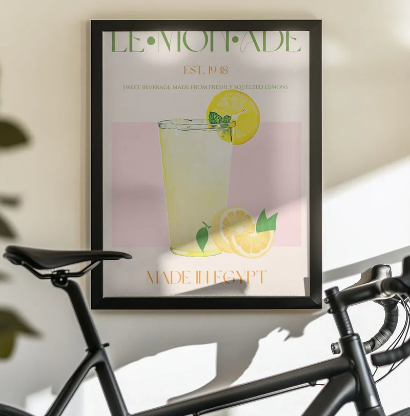 Refreshing Glass of Lemonade - Nazma Khokhar Framed Art | Home or Office Art