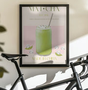 Chilled Matcha Drink - Nazma Khokhar Framed Art | Home or Office Art