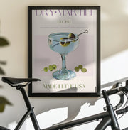 Classic Martini Charm - Nazma Khokhar Framed Art | Home or Office Art