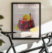 A Glass Filled With Red Wine - Nazma Khokhar Framed Art | Home or Office Art