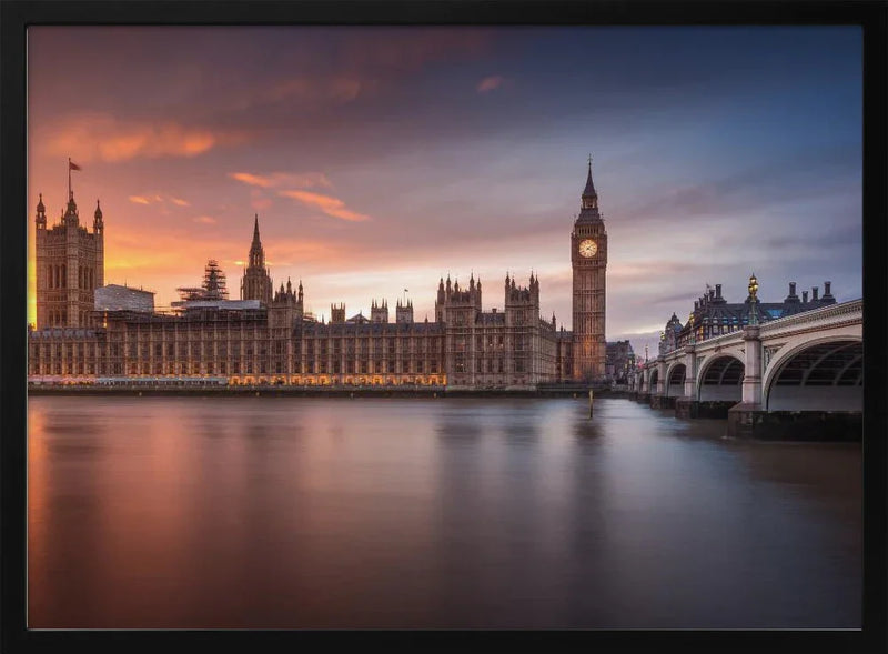 London Palace of Westminster Sunset - Merakiphotographer Framed Art | Home or Office Art