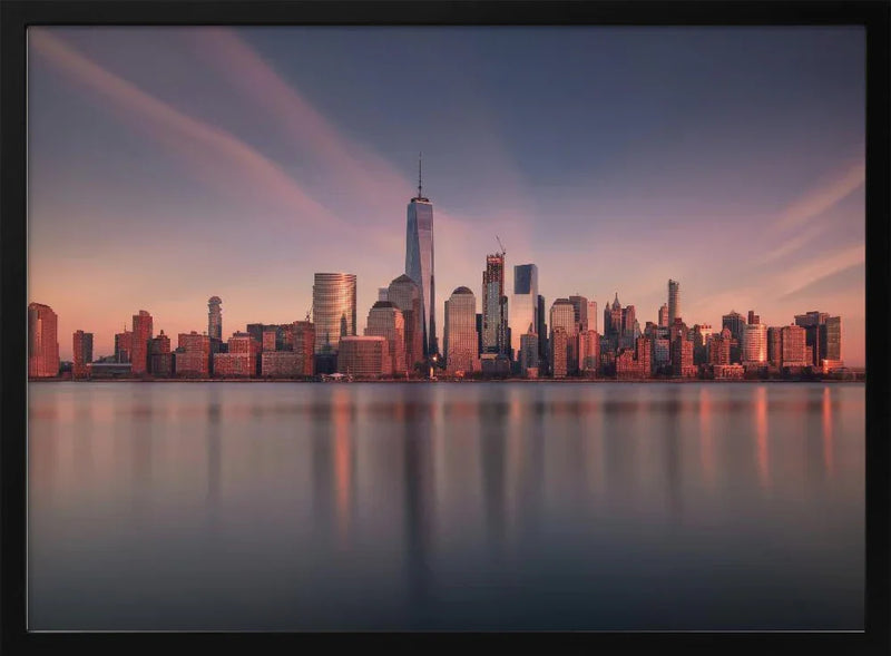 Lower Manhattan at dusk - Wei (David) Dai Framed Art | Home or Office Art