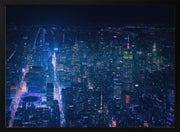 NYC Neon Noir Framed Art Javier de la Torre | Home or Office Art