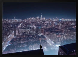 Cyber punk Newyork Framed Art Qijia Li | Home or Office Art