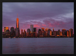 New York City Sunset Framed Art Bing Yu | Home or Office Art