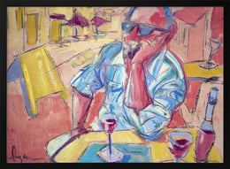 Contemplative Cafe Moment - Dorothy Fagan Framed Art | Home or Office Art