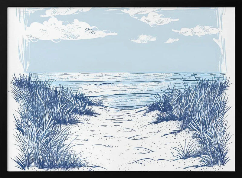 Beach Walk - Jolly and Dash Framed Art | Home or Office Art