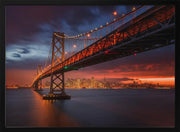 Bay Bridge at Night - Toby Harriman Framed Art | Home or Office Art