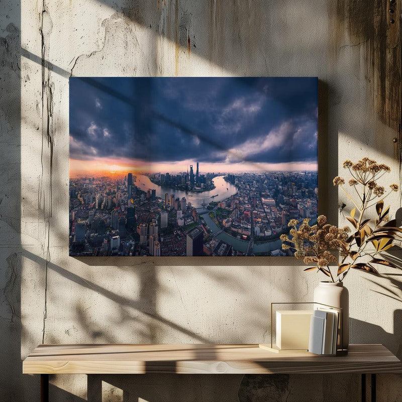 Shanghai in the cloud - Vview Chen Framed Art | Home or Office Art