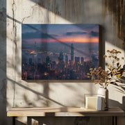 Sunrising Hong Kong Framed Art Javier de la Torre | Home or Office Art